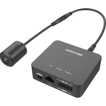 Hikvision DS-2CD6425G0-10 3,7mm IP kamera, pinhole, 2Mpx, 1/2,8" CMOS, f=3,7mm, H.265+, WDR (120dB), audio vstup a výstup, kabel 8m, černá DS-2CD6425G0-10(3.7mm)(8m)