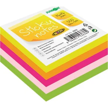 Blok Blok/kostka samolepicí Sticky Notes - Neon 76x76 mm/500 l.