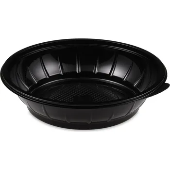 Jednorázové nádobí Šalátová miska (rPET) čierna Ø230mm 1000ml [50 ks]
