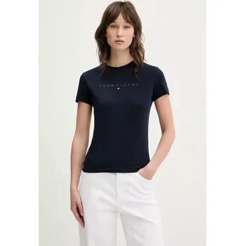 Pánské tričko Bavlněné tričko Tommy Jeans tmavomodrá barva, DW0DW20315 59X, vel. XS