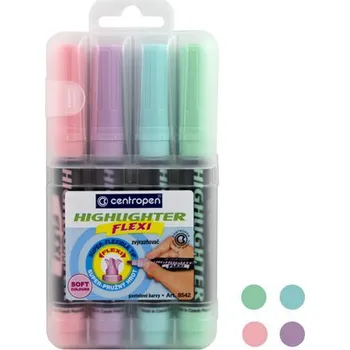 Popisovač CENTROPEN 8542 FLEXI PASTEL - sada 4 ks