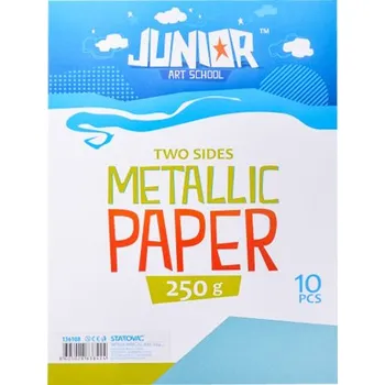 Kancelářský papír Dekorační papír A4 10 ks modrý metallic 250 g