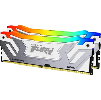 Operační paměť Kingston Fury Renegade White RGB XMP 48GB DDR5 8400MT/s Operační paměť, DDR5, 48GB (2× 24GB kit), 8400MT/s, CUDIMM, CL40, RGB podsvícení KF584CU40RWAK2-48