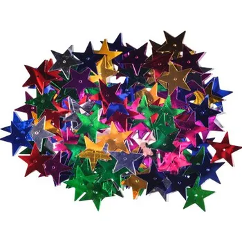 Dekorace hvězdy mix barev 25 mm 14 g