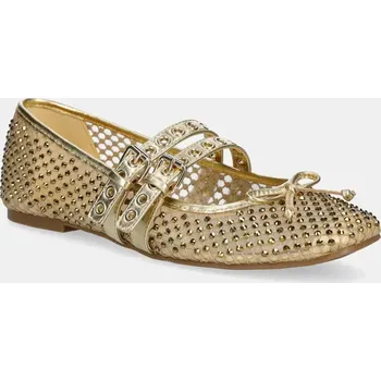 Dámské baleríny Baleríny Guess KAYANN zlatá barva, FLJKNN FAB02 FLJKNN.FAB02.GOLD GLD, EUR 37