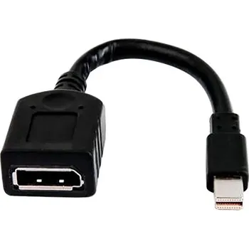 Notebook HP mini DisplayPort (M) na DisplayPort (F) cm Adaptér, zástrčka mini DisplayPort, zásuvka DisplayPort, 20cm, černý 2KW87A6