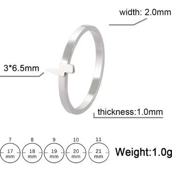 Prsten Ocelové prsteny srdce | designové prsteny - Bleskové ženy , 8