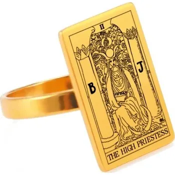 Prsten Ocelový prsten s tarotem | magický amulet - VELKNĚŽKA , 10