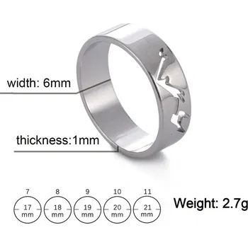 Prsten Ocelové prsteny srdce | designové prsteny - Horští muži , 8