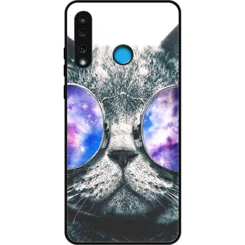 Pouzdro na mobilní telefon Lesklé pouzdro Exclusive iSaprio - Galaxy Cat - Huawei P30 Lite