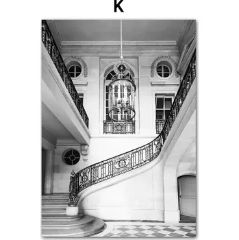 Obraz Černobílý vintage obraz s motivy Paříže | retro plakát, obraz do bytu - K , 40 x 60 cm bez rámu