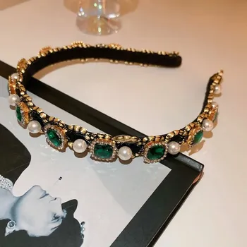 Čelenka Retro čelenka s kamínky | dámská čelenka, zdobená čelenka - HH3411-4