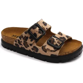 Dámská zdravotní obuv Dámské korkové pantofle LEON 6013 - Hnědá Velikost: 38