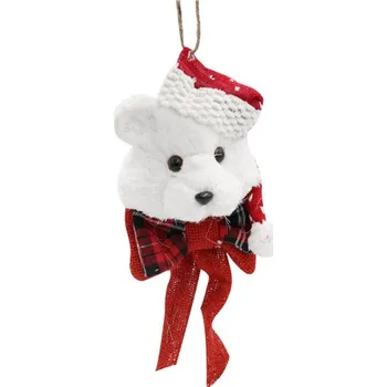 Dekorace závěsná - medvěd s čepicí/2druhy