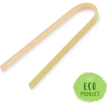Jednorázové nádobí Fingerfood kliešte (bambusové FSC 100%) 10cm [50 ks]