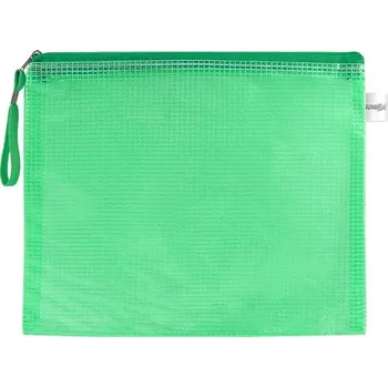 Obálka Síťovaná obálka se zipem PVC / A4, zelená