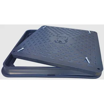 poklop MIDAS Poklop A15 do 1,5t DN 600x600 hran, kompoz.POLYMER h=70 mm, uzam. 2x šroub,OD 710x710 mm