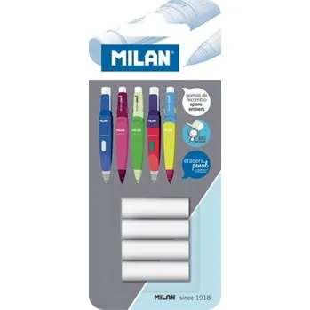 Náhradní gumy MILAN do mechanické tužky, sada 4 ks