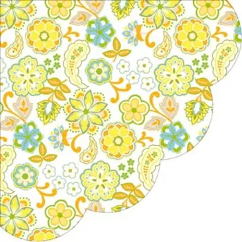 Papírový ubrousek Ubrousky PAW R 32 cm Floral Pattern Orange