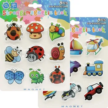Dekorativní magnet Magnety (sada 9 kusů) mix vzorů