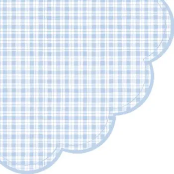 Papírový ubrousek Ubrousky PAW R 32 cm Chequered Light Blue