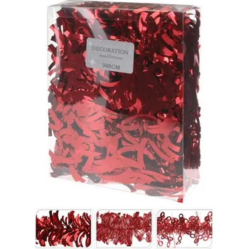 Girlanda - různé druhy / červená 3 m, 1ks