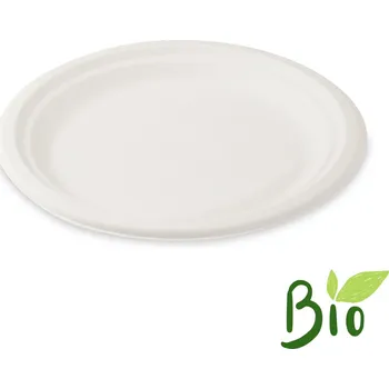 Jednorázové nádobí Tanier (cukrová trstina) Ø22cm [50 ks]