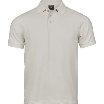 Pánské luxusní elastické piqué polo z těžké bavlny TJ 1405 cement 3XL