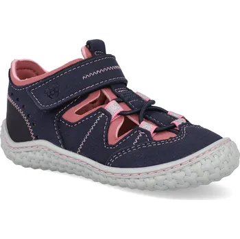 Barefoot dětské sandály Ricosta - Pepino Jerry ozean/rosewood modré/růžové Velikost: 23