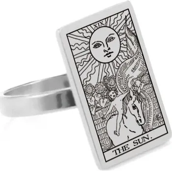 Prsten Ocelový prsten tarot | dámský šperk - SLUNCE-865 , 9
