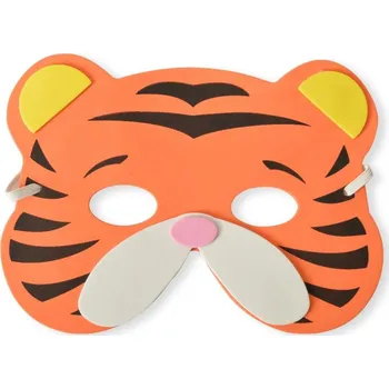 Karnevalová maska Maska na obličej TIGER - 13,5x18,3 cm / 1ks