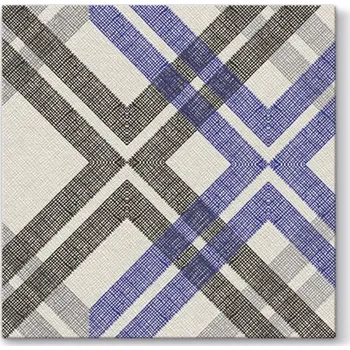 Papírový ubrousek Ubrousky PAW AIRLAID L 40x40cm Stylish Check Dark Blue