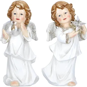 Vánoce Dekorace - figurka Anděla 25 cm s LED světlem (2 varianty)