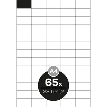Samolepící etiketa Etikety Top Stick A4/100 ks, 38,1x21,2 mm - 65 etiket, bílé