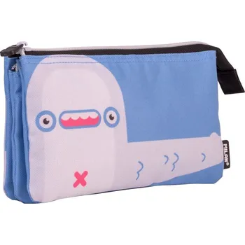 Penál Pouzdro na pera MILAN 5-kapesní, Aliens séria, modrý