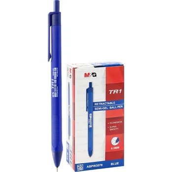 Pero kuličkové M&G TR1 Semi-Gel 0,5 mm - modré