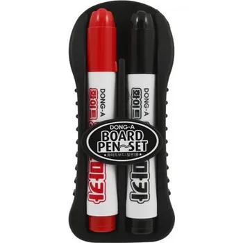 Set popisovačů na bílé tabule + stěrka DONG-A červená / černá