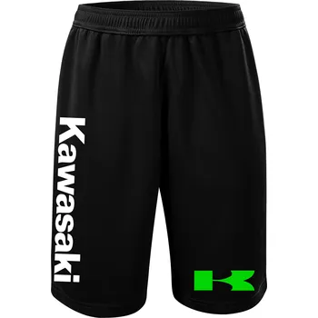 Dámské kraťasy PRINT ŠORTKY SPORT s motivem KAWASAKI černé Velikost.: XXL