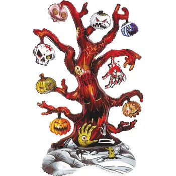Party dekorace Balón Strašidelný strom 128 cm Halloween