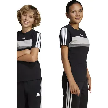 Chlapecké tričko Dětské bavlněné tričko adidas JC7468 černá 99X, vel. 128