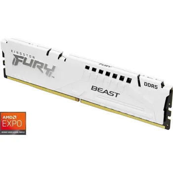 Operační paměť Kingston Fury Beast White EXPO DDR5 32GB 6000MT/s Operační paměť, DDR5, 32GB, 6000MT/s, DIMM, CL30, bílá KF560C30BWE-32