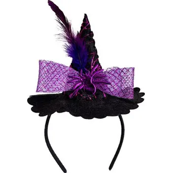 Karnevalový doplněk Carnival Toys Mini čarodějnický klobouk s pavoukem