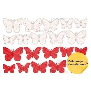 Set školních potřeb Dekoracja patriotyczna motyle biało-czerwone 20el