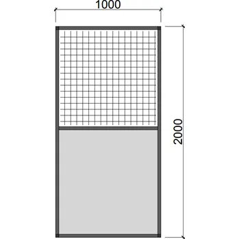 Plot Hliníkový rám s výplní RVP1 Esafort 19 x 19 x 2,05 mm Tmavě zelená/bílá