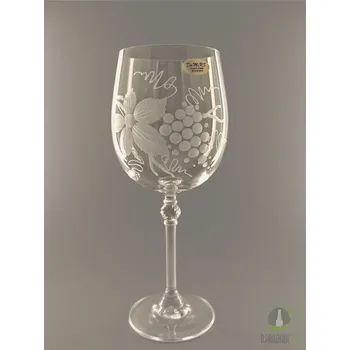 Sklenice Rytá souprava 2ks na víno 350ml BOHEMIA Crystal