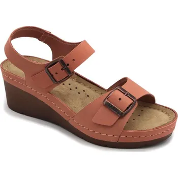 Dámská obuv Dámské kožené sandály LEON 1130 - Růžová Velikost: 41