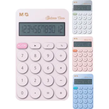 Kancelářská technika Kalkulačka M&G kapesní Sakura time, 12-místná (4 barvy)