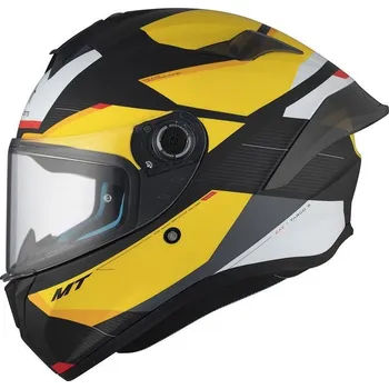 Helma na motorku MT Helmets TARGO S KAY B3 matná černo-bílo-žlutá XL - 61-62 cm + DÁREK + Doprava ZDARMA