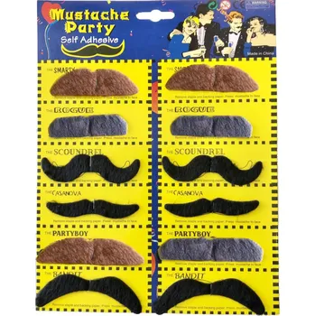 Karnevalový doplněk Balení umělých knírů - mix