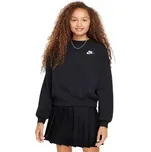 Dětská mikina přes hlavu Nike G NSW CLUB FLEECE BXY CRW LBR černá FZ9244-010 - XS | UK 6,5 | US 9